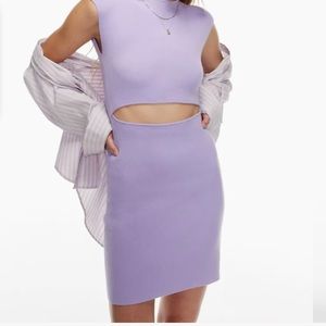 Cut-Out Knit Mini Dress